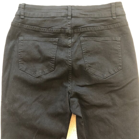 NWOT SHEIN EZwear Women's Plus High Waist Flare Leg Jeans Black 0XL/Size 12 - Picture 4 of 10